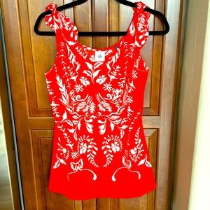 Beautiful NWT Orange and White Tank Top